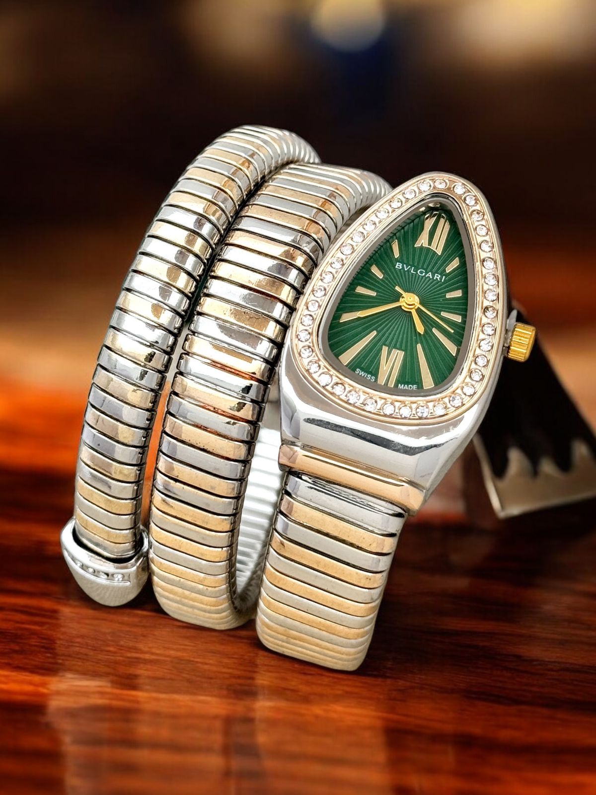 BVLGARI Two Tone Green Watch
