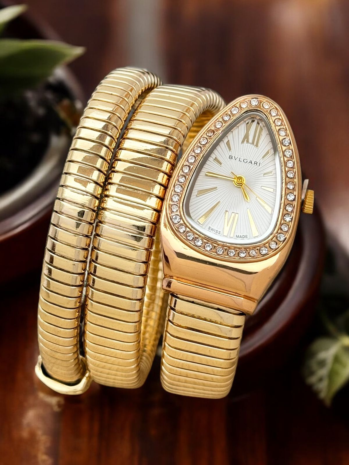 BVLGARI Gold White Watch