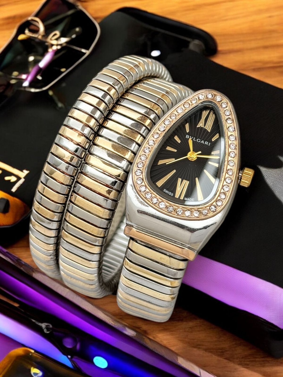 BVLGARI Two Tone Black Watch