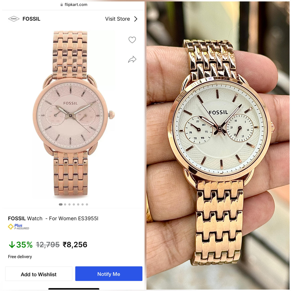Fossil ES3713 Women's Watch 35mm
