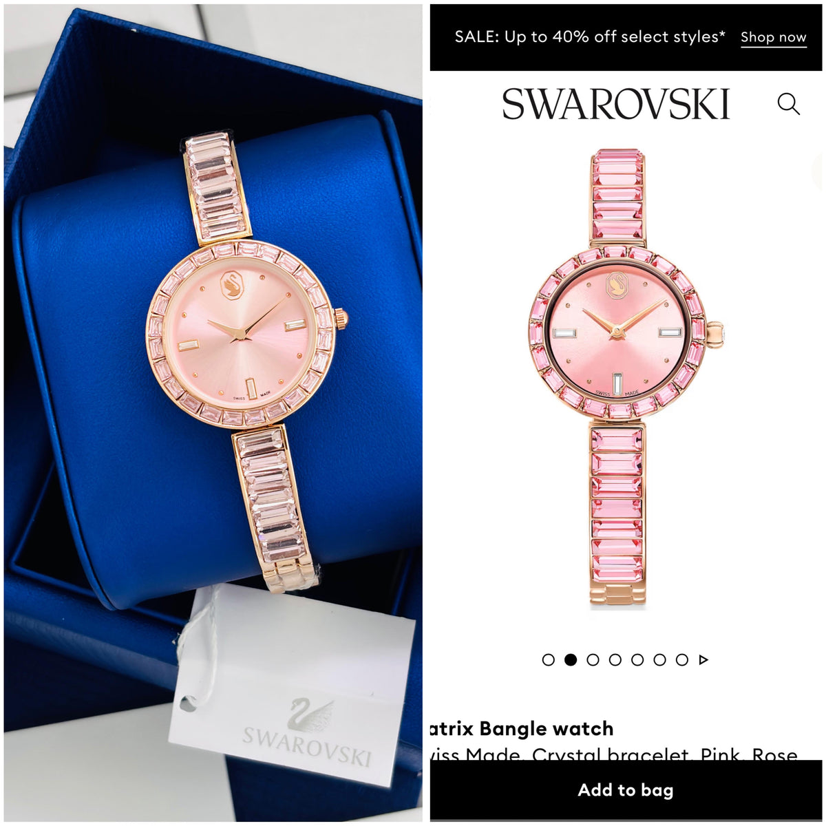 Swarovski Matrix Bangle Women's Watch 25mm