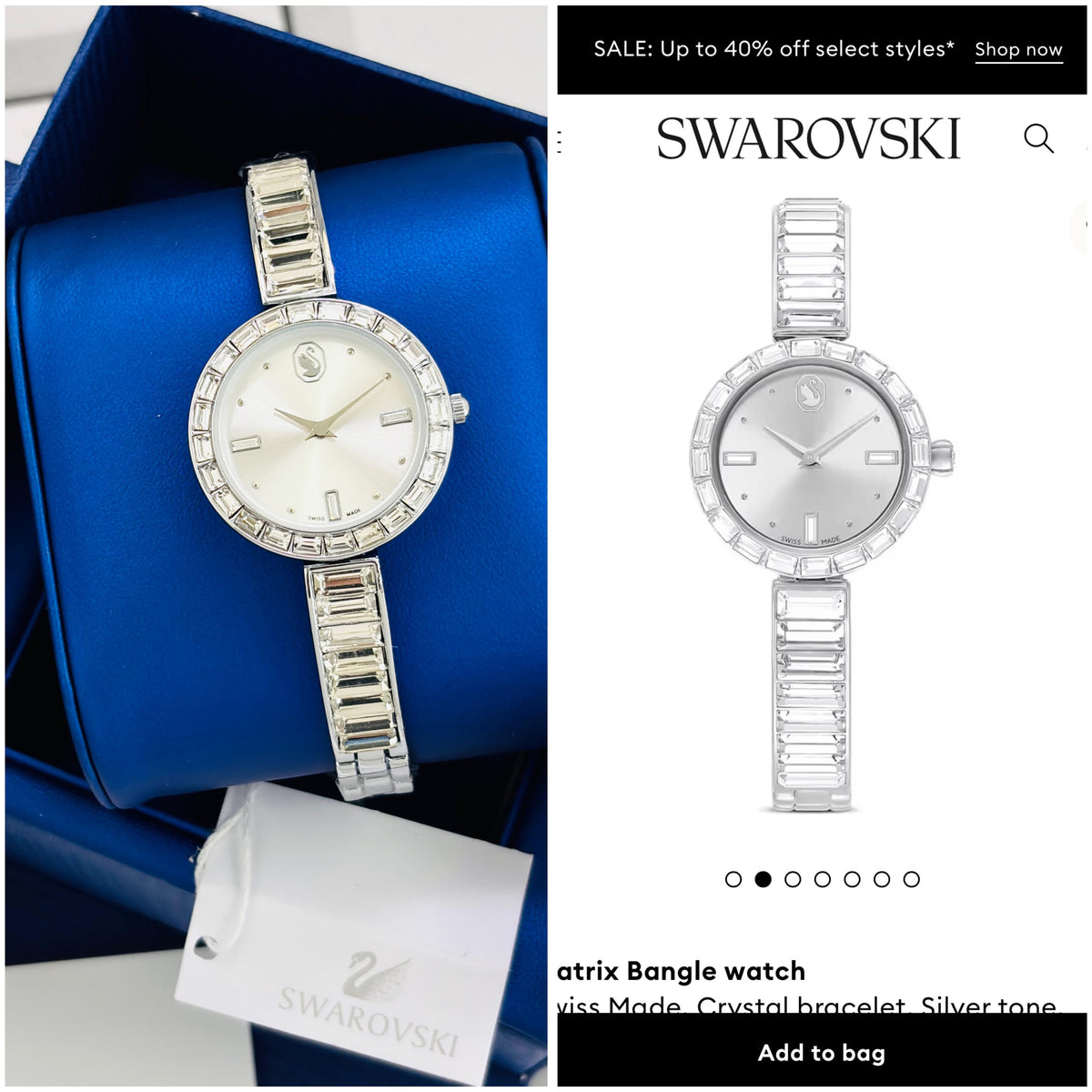 Swarovski Matrix Bangle Women's Watch 25mm